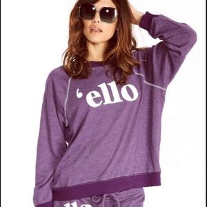 Wildfox Purple 'ello Sweatshirt